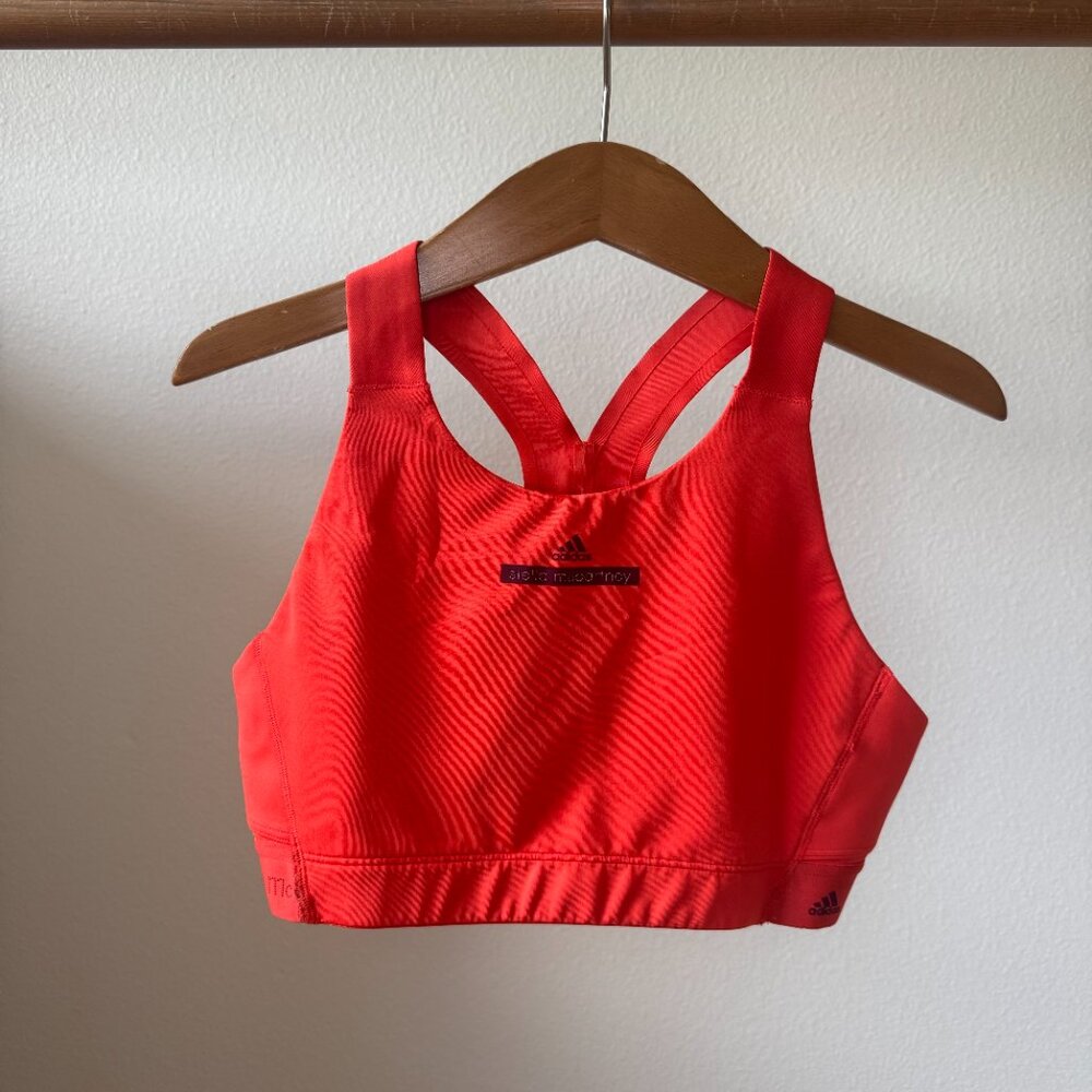 Adidas by Stella McCartney TruePurpose Power Impact Sports Bra Orange Size 40
